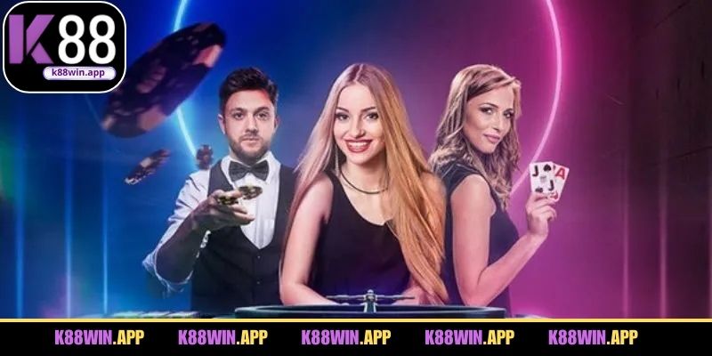 Không gian casino trực tiếp tại nhà cái K88